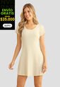 Vestido Corto Mujer Crema Mp 110674 de MP