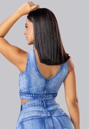 Crop Top Mujer Azul Mp 102239