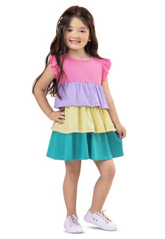 Vestido Infantil Multicolor Mp 7467 MP