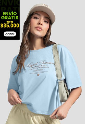 Camiseta Mujer Azul Baby Mp 110984 MP