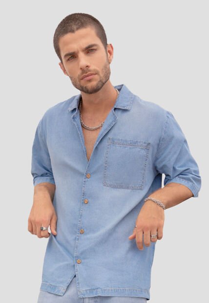 Camisa Hombre Azul Mp 106880