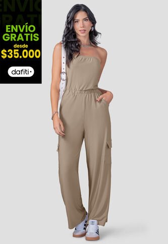 Enterizo Largo Mujer Café Pardo Mp 110267 MP