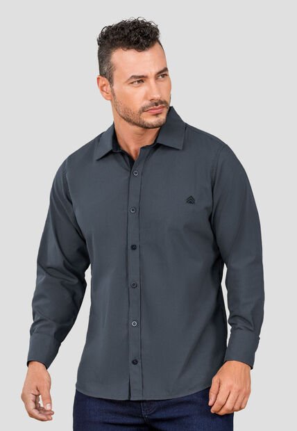 Camisa Hombre Gris Oscuro Mp 105653
