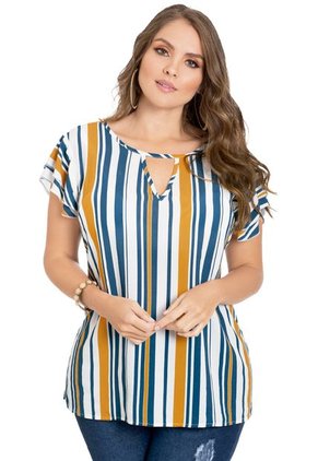 Blusa Adulto Estampado Rayas Mp 87356