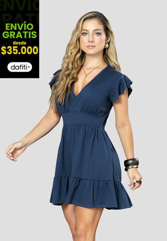 Vestido Corto Mujer Azul Profundo Mp 106435 MP
