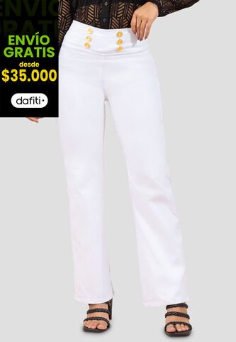 Pantalón Mujer Blanco Mp 100069 MP
