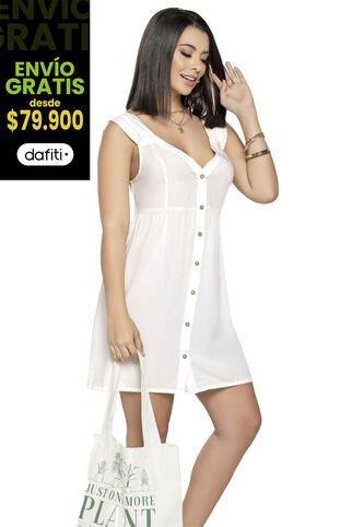 Vestido Corto Mujer Crudo Mp 4507 MP