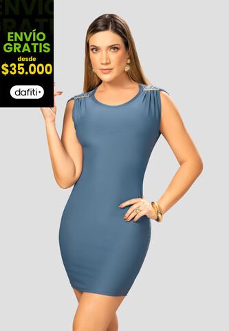 Vestido Mujer Azul Indigo Mp 112518 MP