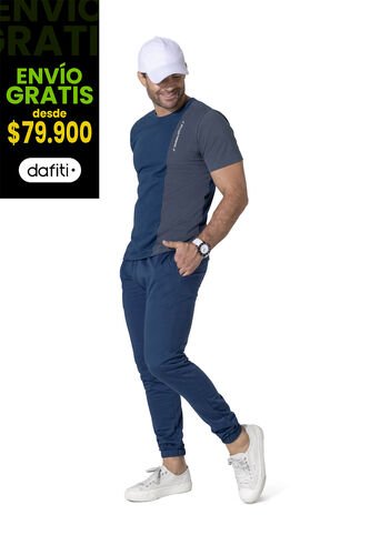 Jogger Masculino Azul Petróleo Oscuro Mp 33636 MP