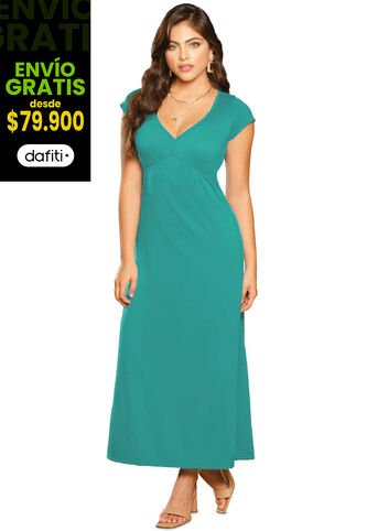 Vestido Largo Mujer Verde Jade Mp 79860 MP
