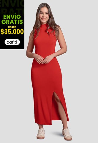 Vestido Largo Mujer Rojo Mp 103739 MP