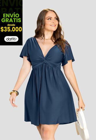 Vestido Corto Mujer Azul Profundo Mp 112274 MP