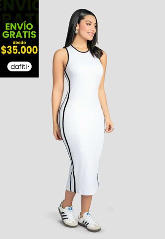 Vestido Largo Mujer Blanco Mp 111776 MP