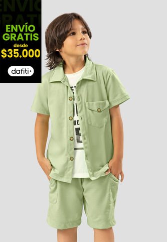 Conjunto Infantil Femenino Verde Matcha Mp 108188 MP