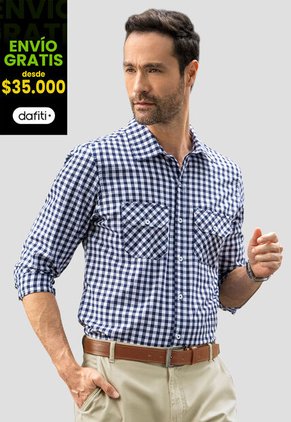 Camisa Hombre Azul Mp 110842