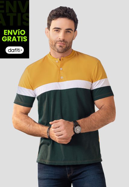 Polo Hombre Mostaza Mp 100468