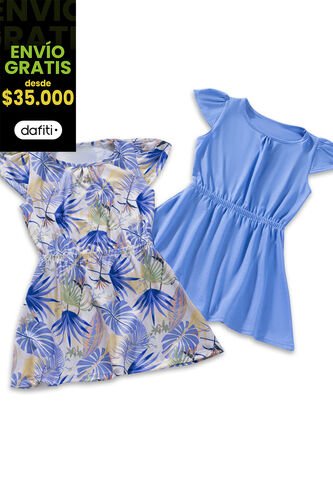 Vestido Paq X2 Infantil Multicolor Mp 3963 MP