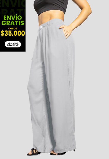 Pantalón Mujer Gris Claro Mp 112221