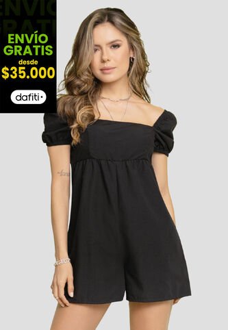 Enterizo Corto Mujer Negro Mp 2343 MP