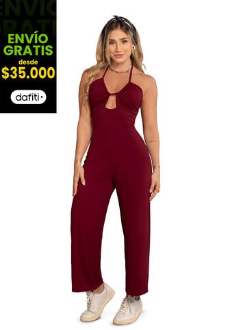 Enterizo Largo Mujer Vinotinto Mp 89572 MP