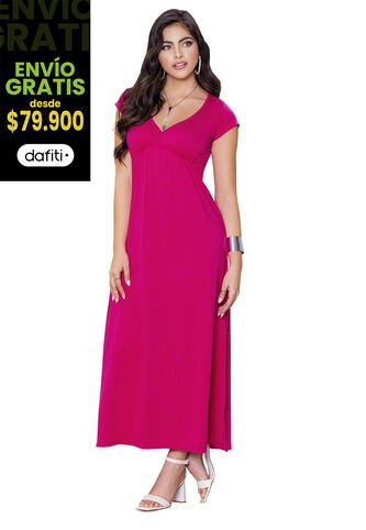 Vestido Largo Mujer Fucsia Mp 79860 MP