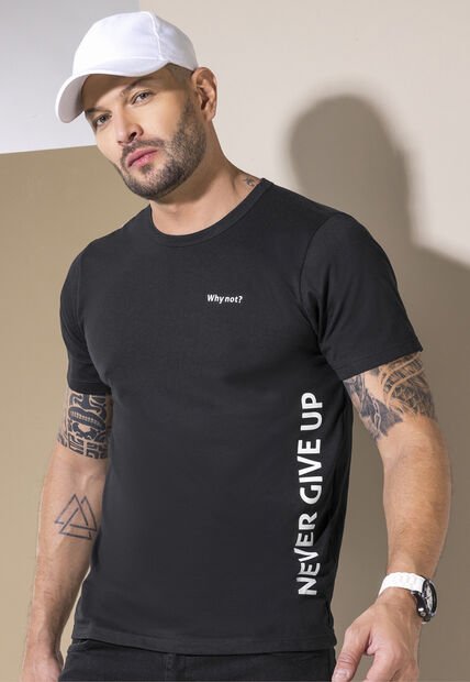 Camiseta Hombre Negro Mp 2115