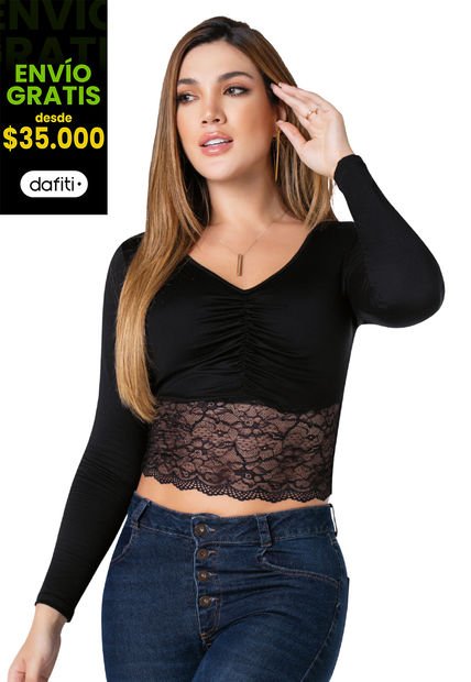 Camibuzo Mujer Negro Mp 9698