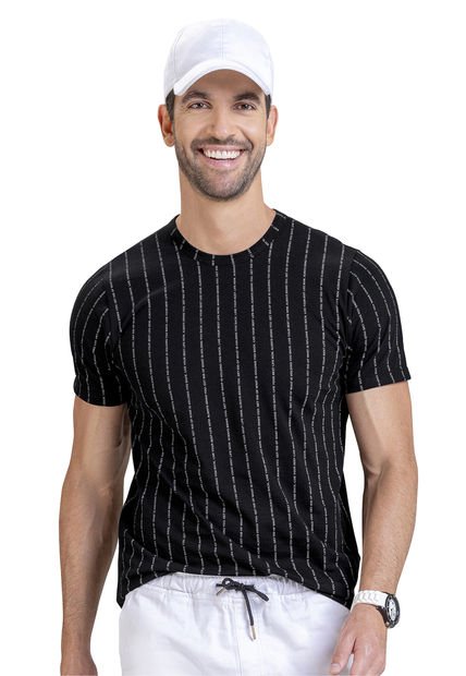 Camiseta Hombre Negro Mp 4689