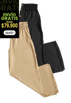 Pantalón Mujer Negro Mp 3407