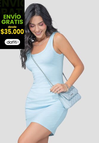 Vestido Mujer Azul Baby Mp 110314 MP