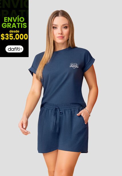 Conjunto Mujer Azul Profundo Mp 112053