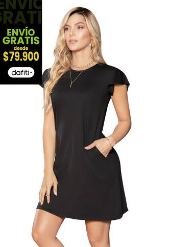 Vestido Corto Mujer Negro Mp 68383 MP