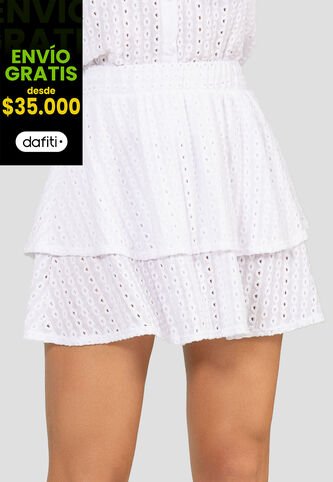 Falda Corta Mujer Blanco Mp 110536 MP