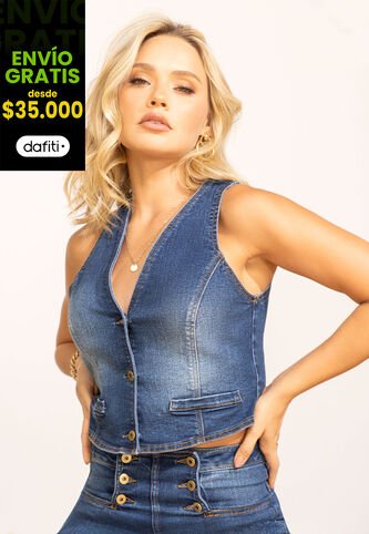 Chaleco Mujer Azul Medio Mp 107891 MP