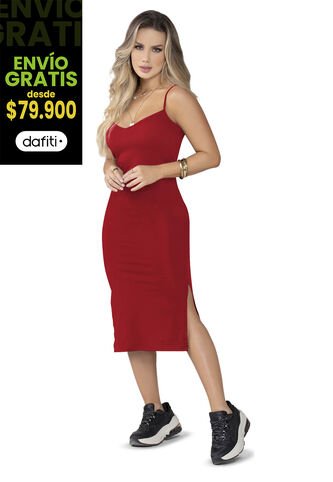 Vestido Largo Mujer Rojo Mp 5164 MP