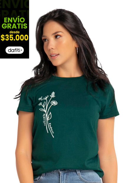 Camiseta Mujer Verde Mp 87102