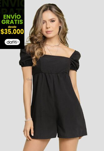 Enterizo Corto Mujer Negro Mp 2343 MP