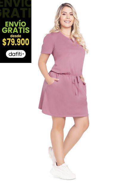 Vestido Corto Mujer Palo De Rosa Mp 93525