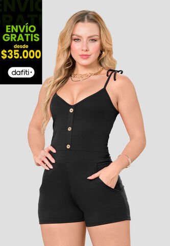 Enterizo Corto Mujer Negro Mp 146 MP