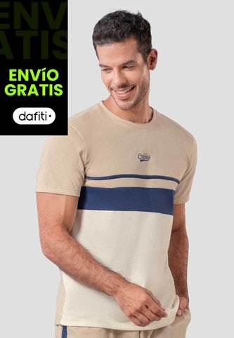Camiseta Hombre Latte-Azul Mp 114234 MP
