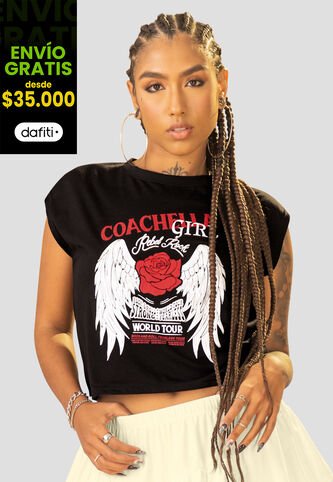 Camiseta Mujer Negro Mp 107775 MP