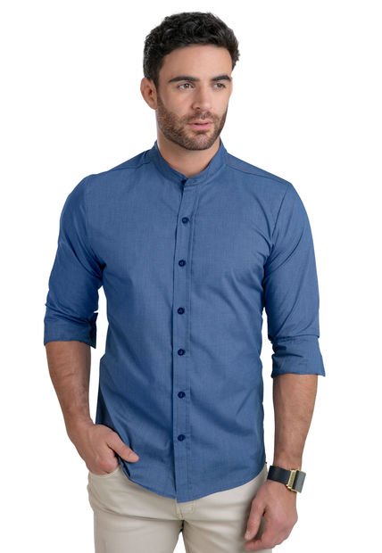Camisa Hombre Azul Mp 89082