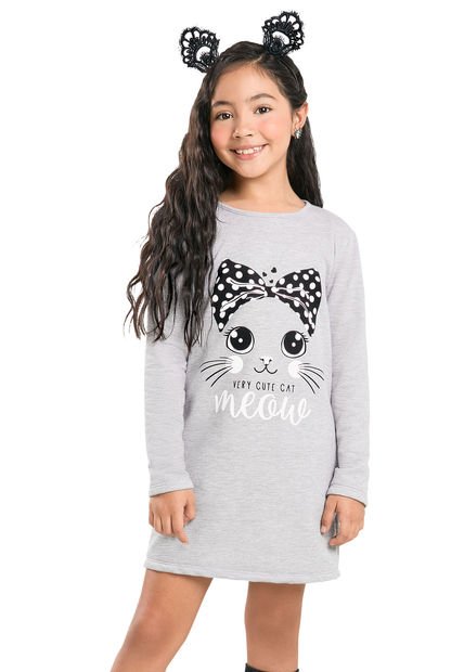 Vestido Infantil Gris Mp 32972
