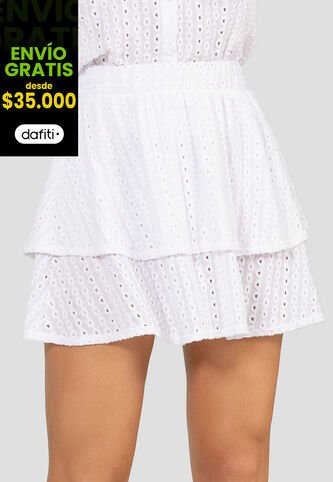 Falda Corta Mujer Blanco Mp 110536 MP