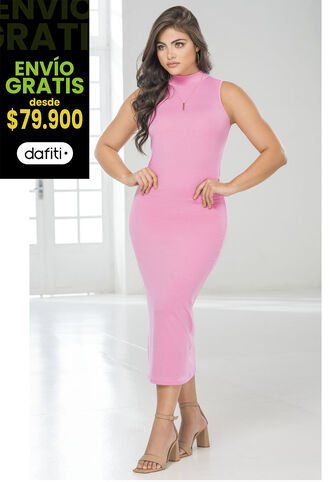 Vestido Largo Mujer Rosado Mp 1786 MP