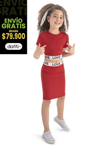 Conjunto Bebés Infantil Rojo Mp 86783 MP