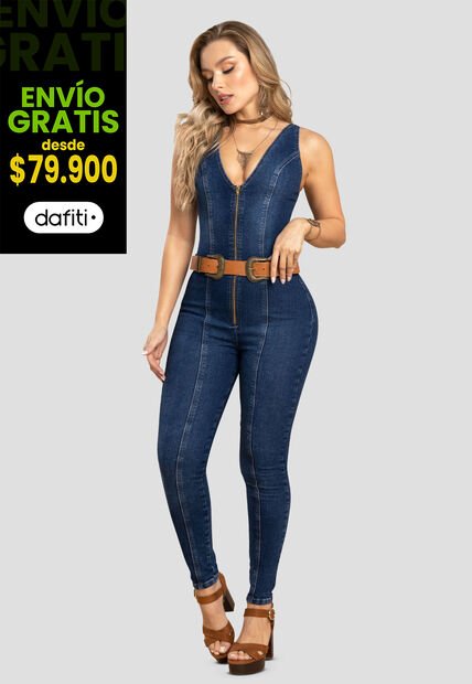 Enterizo Largo Mujer Azul Mp 104346