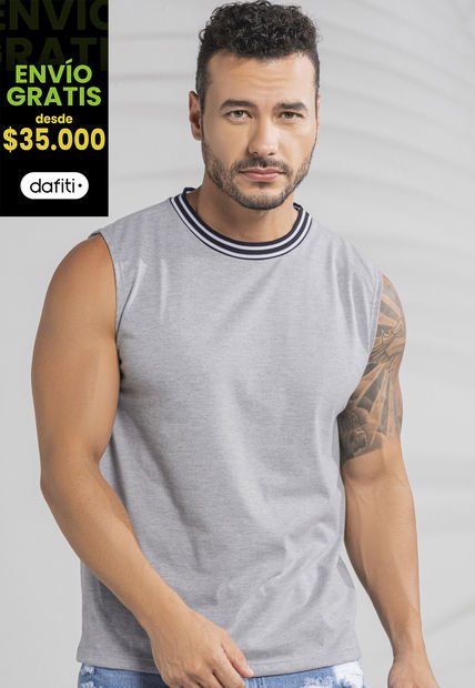 Camisilla Hombre Gris Mp 101775