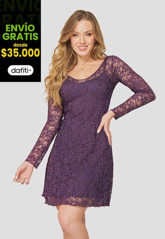 Vestido Corto Mujer Vinotinto Mp 106982 MP