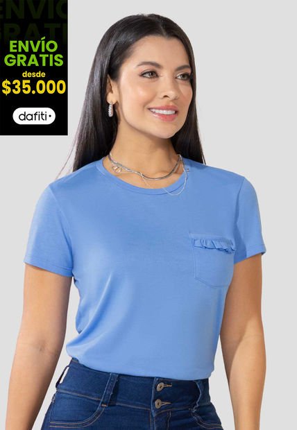 Camiseta Mujer Azul Mp 100209